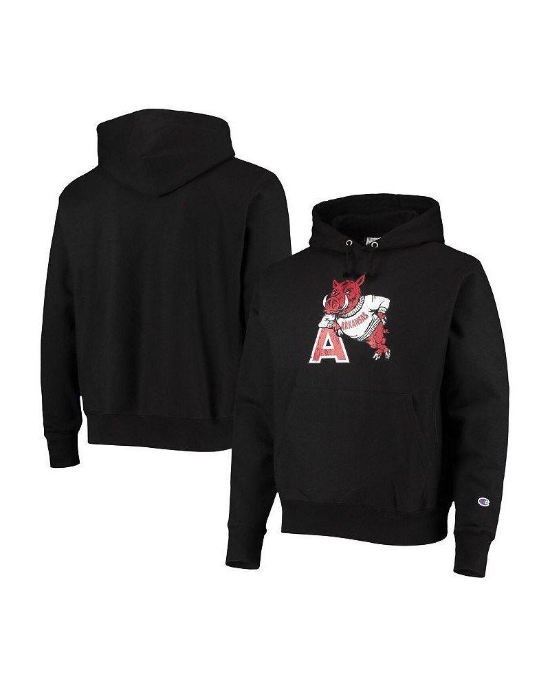 Men's Black Arkansas Razorbacks Vault Logo Reverse Weave Pullover Hoodie $49.39 Sweatshirt