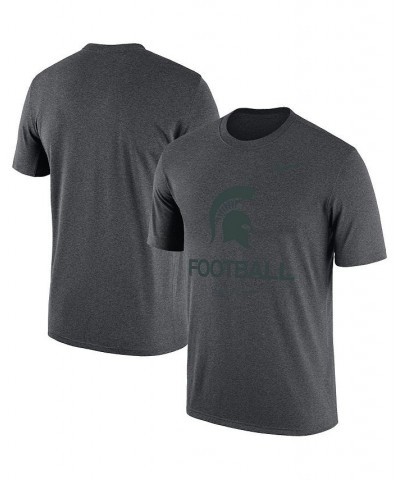 Men's Heathered Charcoal Michigan State Spartans Team Football Legend T-shirt $26.54 T-Shirts