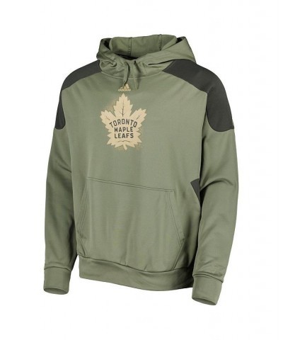 Men's Olive Toronto Maple Leafs Military-Inspired Appreciation Primegreen Pullover Hoodie $44.10 Sweatshirt