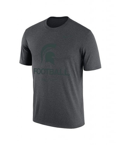 Men's Heathered Charcoal Michigan State Spartans Team Football Legend T-shirt $26.54 T-Shirts