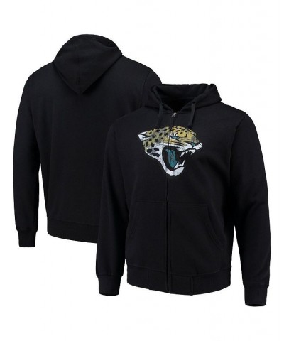 Men's Black Jacksonville Jaguars Primary Logo Full-Zip Hoodie $35.18 Sweatshirt