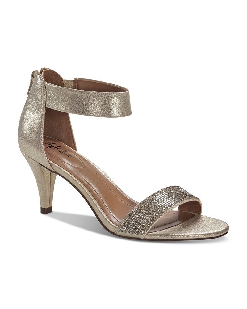 Phillys Two-Piece Evening Sandals Gold $34.19 Shoes