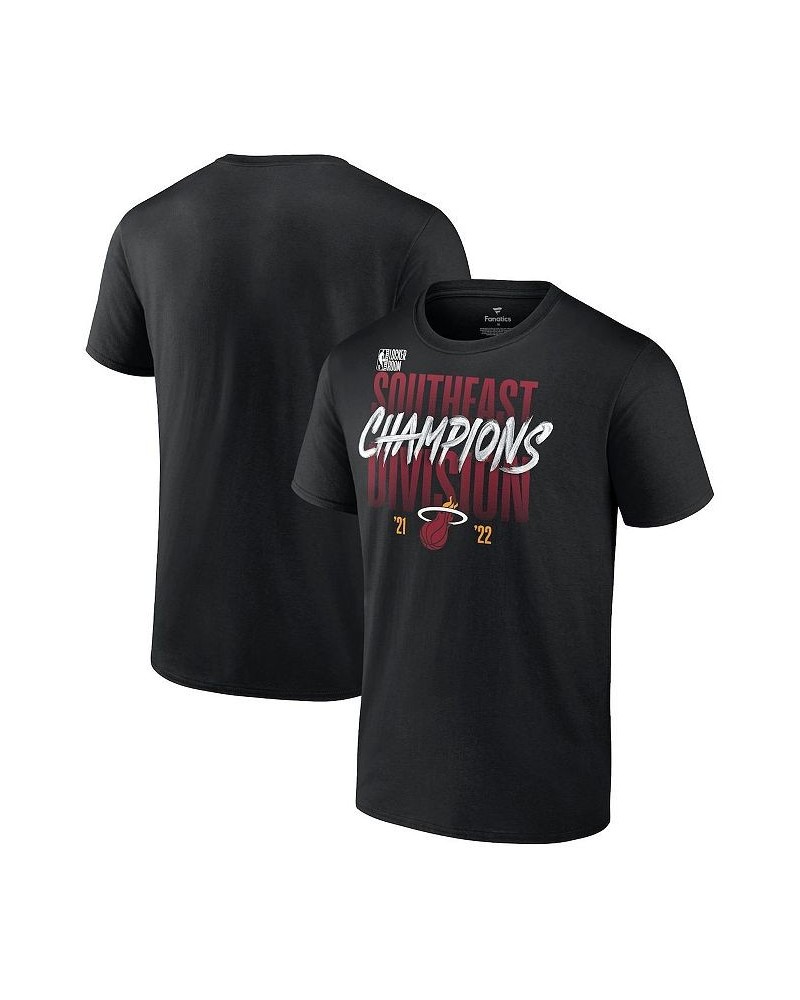 Men's Black Miami Heat 2022 Southeast Division Champions Locker Room T-shirt $18.40 T-Shirts