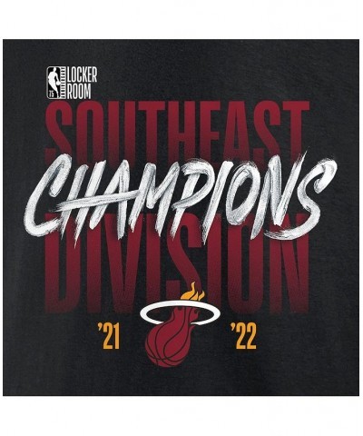 Men's Black Miami Heat 2022 Southeast Division Champions Locker Room T-shirt $18.40 T-Shirts