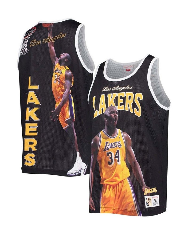 Men's Shaquille O'Neal Black Los Angeles Lakers Hardwood Classics Player Tank Top $36.29 T-Shirts