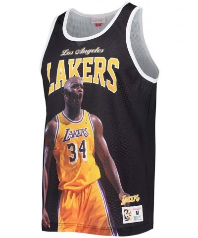 Men's Shaquille O'Neal Black Los Angeles Lakers Hardwood Classics Player Tank Top $36.29 T-Shirts