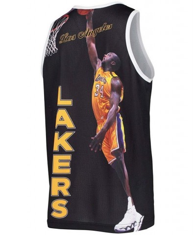 Men's Shaquille O'Neal Black Los Angeles Lakers Hardwood Classics Player Tank Top $36.29 T-Shirts