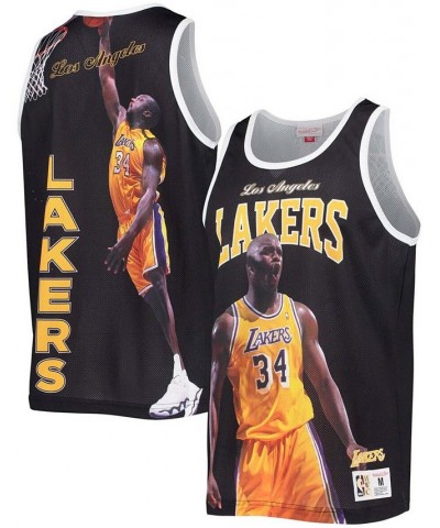 Men's Shaquille O'Neal Black Los Angeles Lakers Hardwood Classics Player Tank Top $36.29 T-Shirts