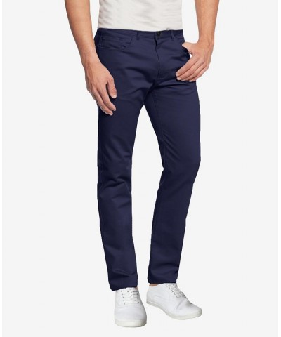 Men's 5-Pocket Ultra-Stretch Skinny Fit Chino Pants Blue $28.32 Pants