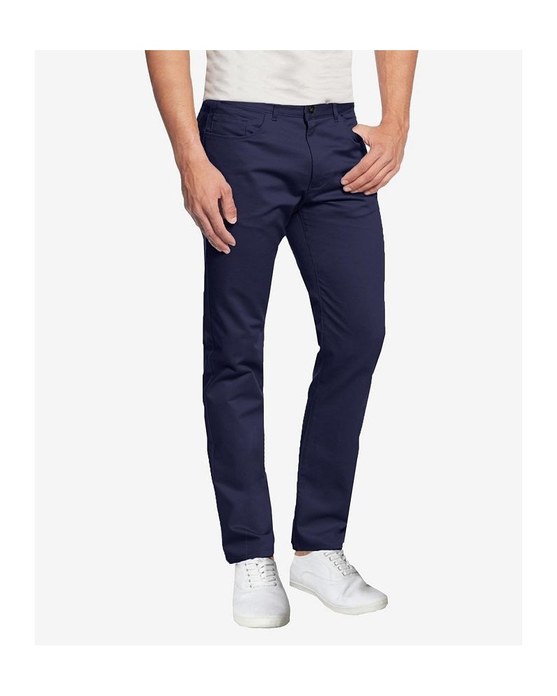 Men's 5-Pocket Ultra-Stretch Skinny Fit Chino Pants Blue $28.32 Pants