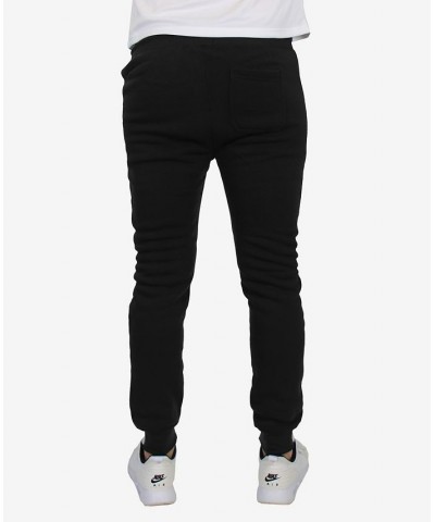 Men's Slim Fit Fleece Jogger Sweatpants with Heat Seal Zipper Pockets Black $17.64 Pants