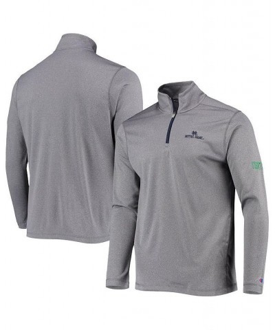 Men's Gray Notre Dame Fighting Irish Victory Quarter-Zip Jacket $22.00 Jackets