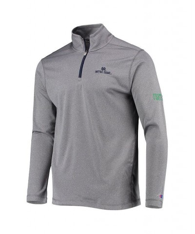 Men's Gray Notre Dame Fighting Irish Victory Quarter-Zip Jacket $22.00 Jackets