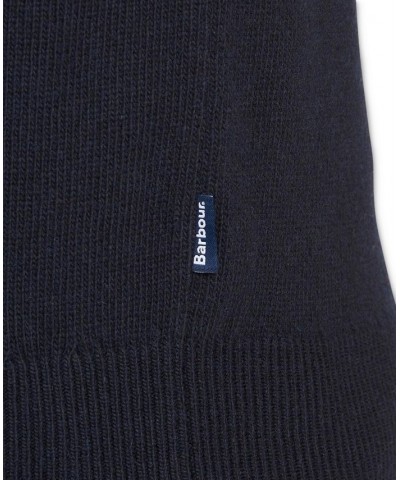 Men's Essential Diamond Quilted Half-Zip Sweater Blue $38.40 Sweaters