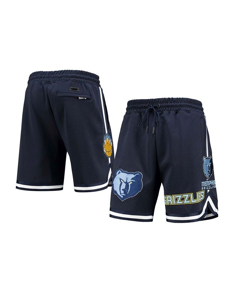 Men's Navy Memphis Grizzlies Chenille Shorts $51.60 Shorts