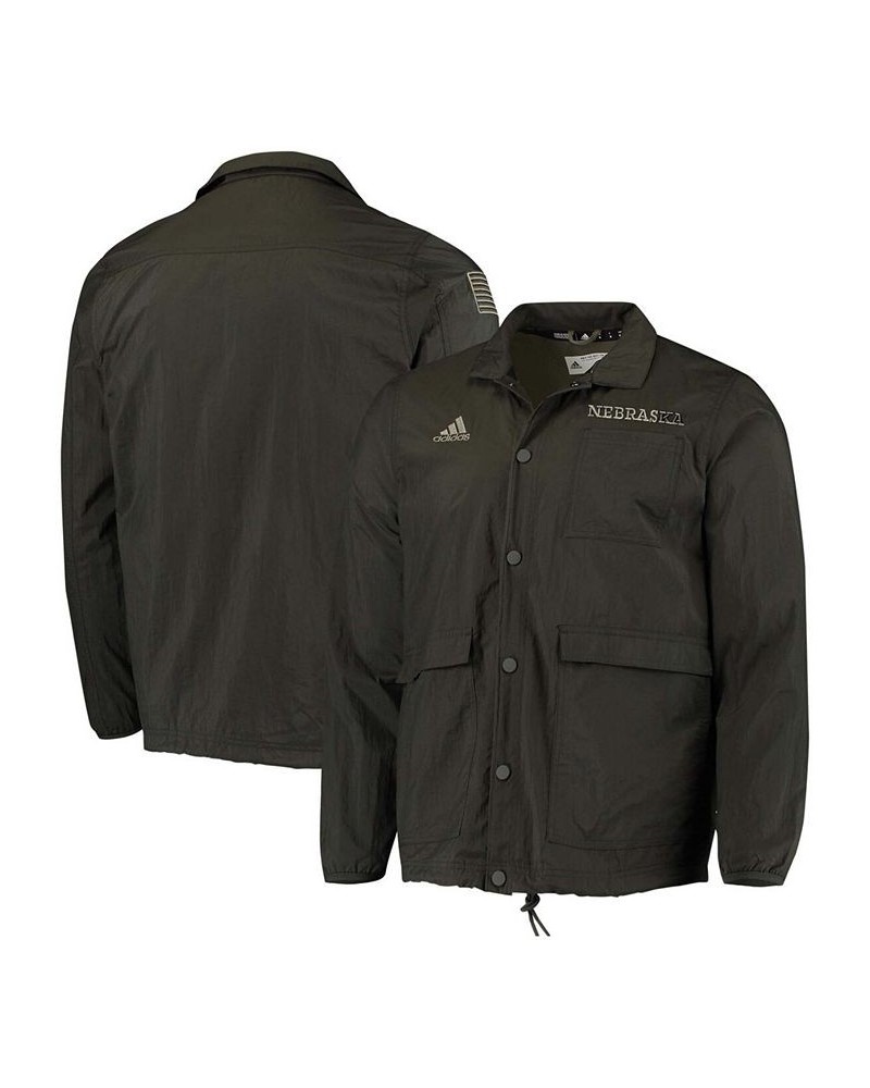 Men's Olive Nebraska Huskers Salute To Service Full-Snap Jacket $35.63 Jackets