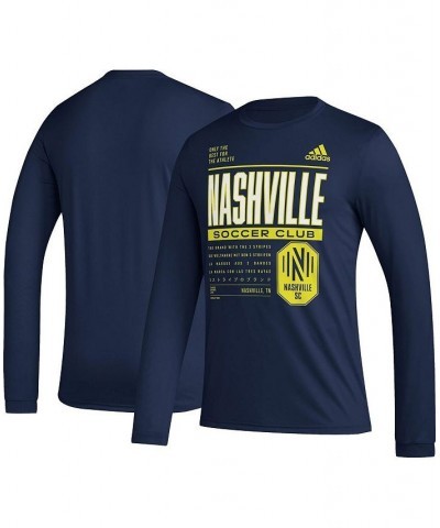 Men's Navy Nashville SC Club DNA Long Sleeve T-shirt $26.49 T-Shirts