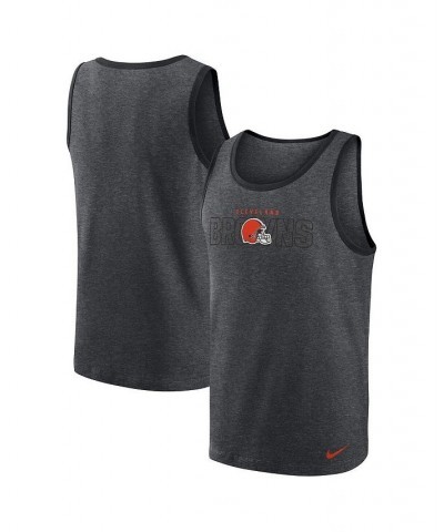 Men's Heathered Charcoal Cleveland Browns Tri-Blend Tank Top $14.40 T-Shirts