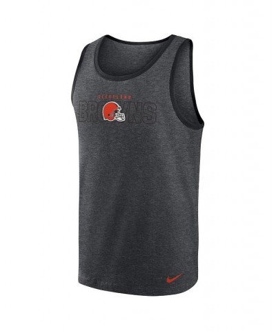 Men's Heathered Charcoal Cleveland Browns Tri-Blend Tank Top $14.40 T-Shirts