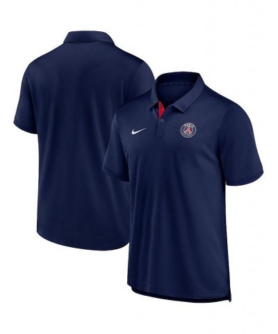 Men's Navy Paris Saint-Germain Pique Polo Shirt $37.79 Polo Shirts