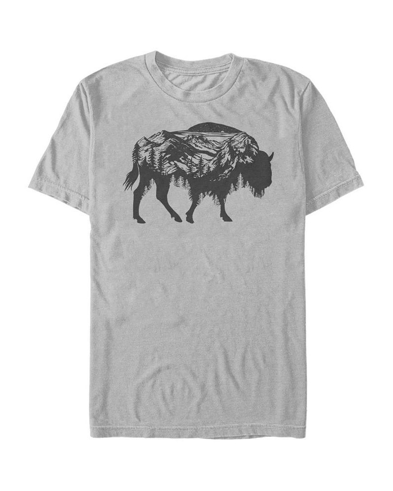 Men's Adventure Short Sleeve Crew T-shirt Silver $16.45 T-Shirts