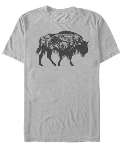 Men's Adventure Short Sleeve Crew T-shirt Silver $16.45 T-Shirts