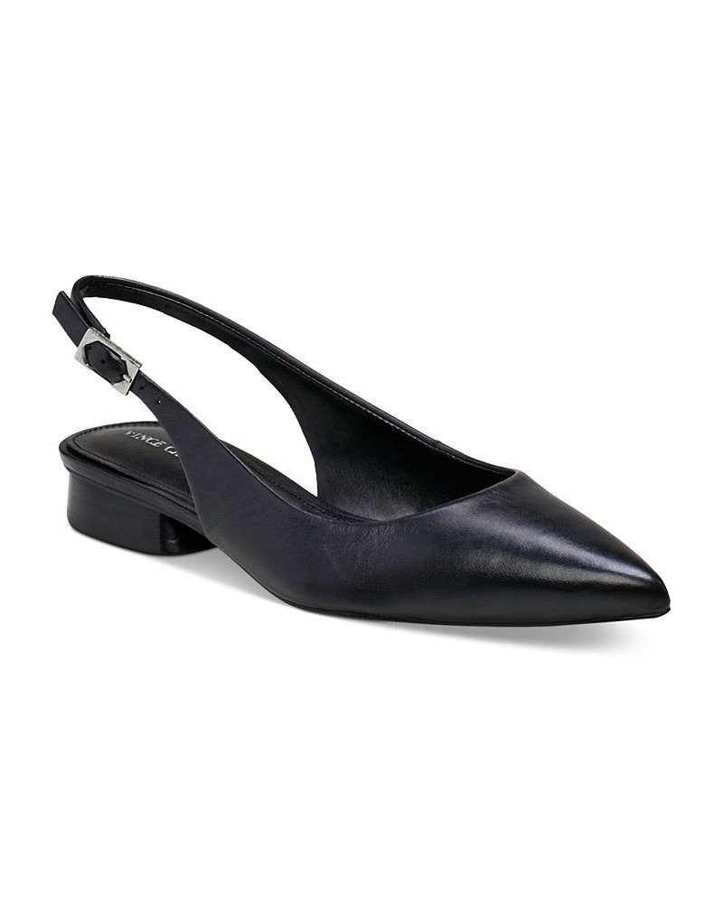 Women's Jesander Pointed-Toe Slingback Flats Black $49.05 Shoes