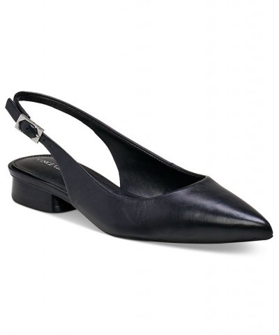 Women's Jesander Pointed-Toe Slingback Flats Black $49.05 Shoes