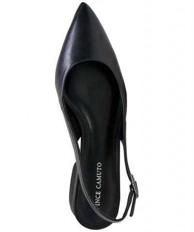 Women's Jesander Pointed-Toe Slingback Flats Black $49.05 Shoes