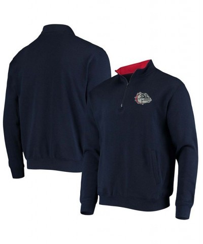 Men's Navy Gonzaga Bulldogs Tortugas Logo Quarter-Zip Jacket $34.79 Sweatshirt