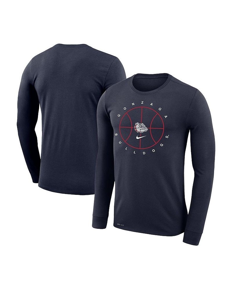 Men's Navy Gonzaga Bulldogs Basketball Icon Legend Performance Long Sleeve T-shirt $22.55 T-Shirts