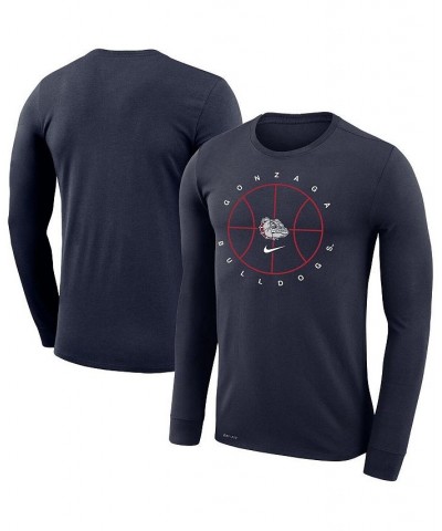 Men's Navy Gonzaga Bulldogs Basketball Icon Legend Performance Long Sleeve T-shirt $22.55 T-Shirts