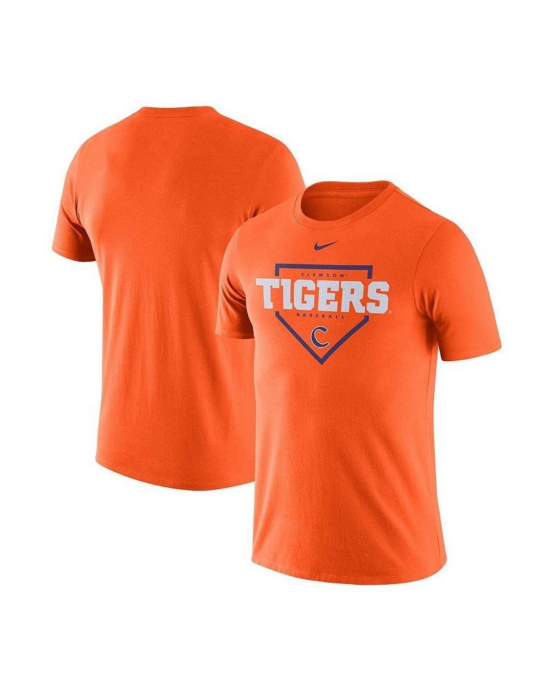 Men's Orange Clemson Tigers Baseball Plate Performance T-shirt $20.39 T-Shirts