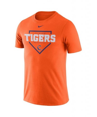 Men's Orange Clemson Tigers Baseball Plate Performance T-shirt $20.39 T-Shirts