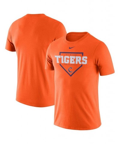 Men's Orange Clemson Tigers Baseball Plate Performance T-shirt $20.39 T-Shirts