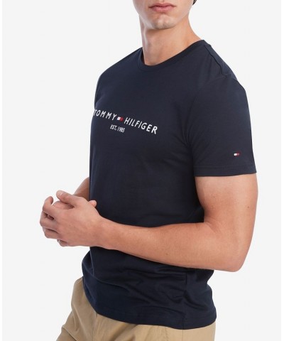 Men's Embroidered Logo Short-Sleeve Crewneck T-Shirt Blue $23.84 T-Shirts