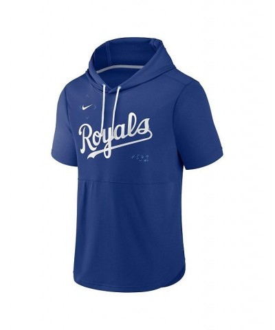 Men's Royal Kansas City Royals Springer Short Sleeve Team Pullover Hoodie $34.30 Sweatshirt