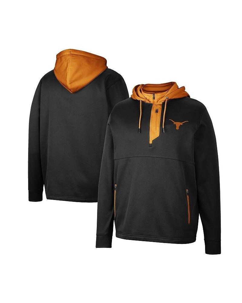 Men's Black Texas Longhorns Luge 3.0 Quarter-Zip Hoodie $39.95 Sweatshirt