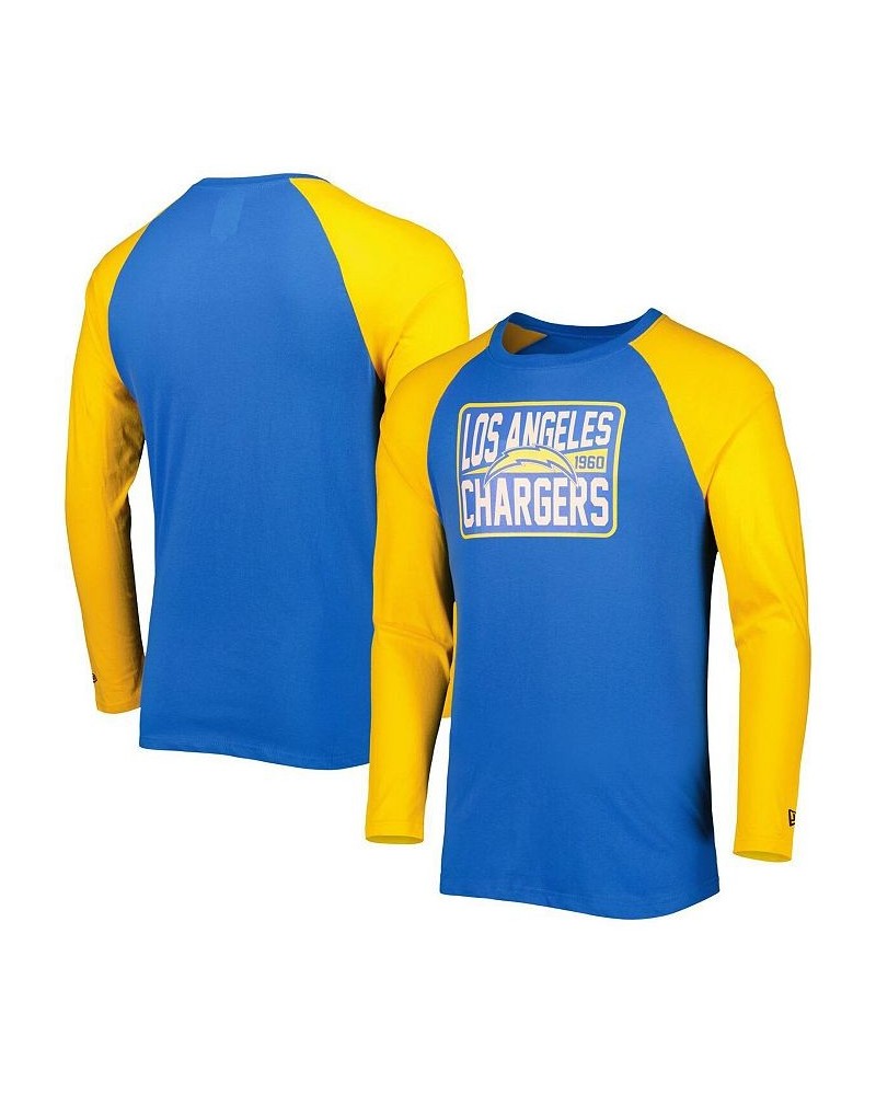 Men's Powder Blue Los Angeles Chargers Current Raglan Long Sleeve T-shirt $24.63 T-Shirts