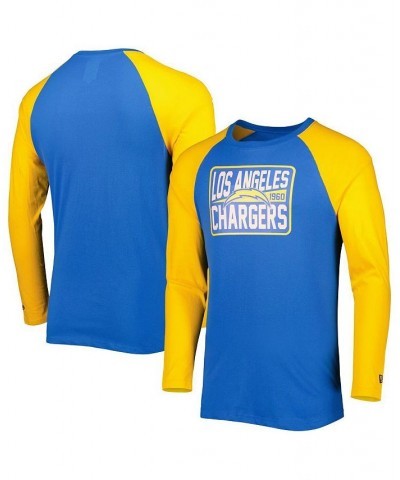 Men's Powder Blue Los Angeles Chargers Current Raglan Long Sleeve T-shirt $24.63 T-Shirts