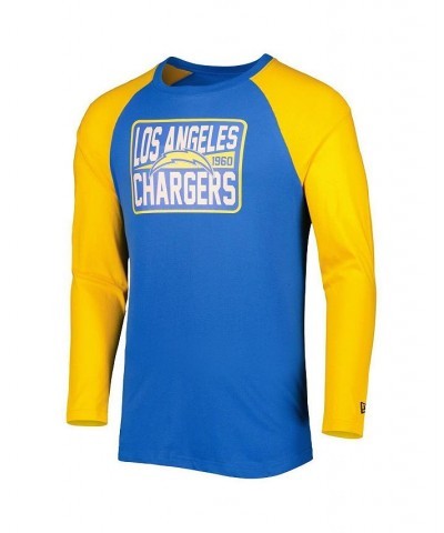 Men's Powder Blue Los Angeles Chargers Current Raglan Long Sleeve T-shirt $24.63 T-Shirts