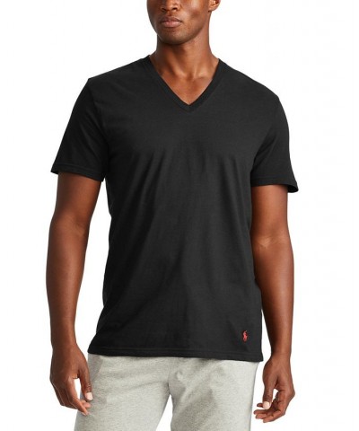 Men's V-Neck Classic Undershirt 3-Pack Polo Black $22.00 Undershirt