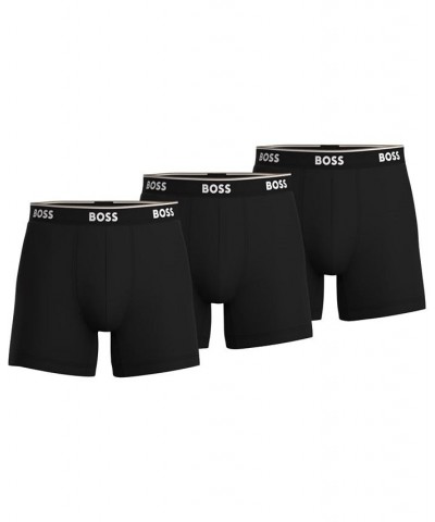 Hugo Boss Men's 3-Pk. Solid Boxer Briefs Black $29.15 Underwear