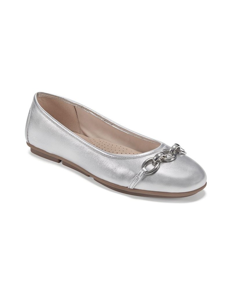 Women's Brandi Casual Slip-On Ballet Flats Gray $39.60 Shoes