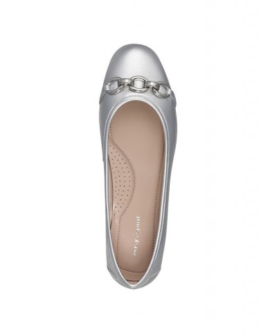 Women's Brandi Casual Slip-On Ballet Flats Gray $39.60 Shoes