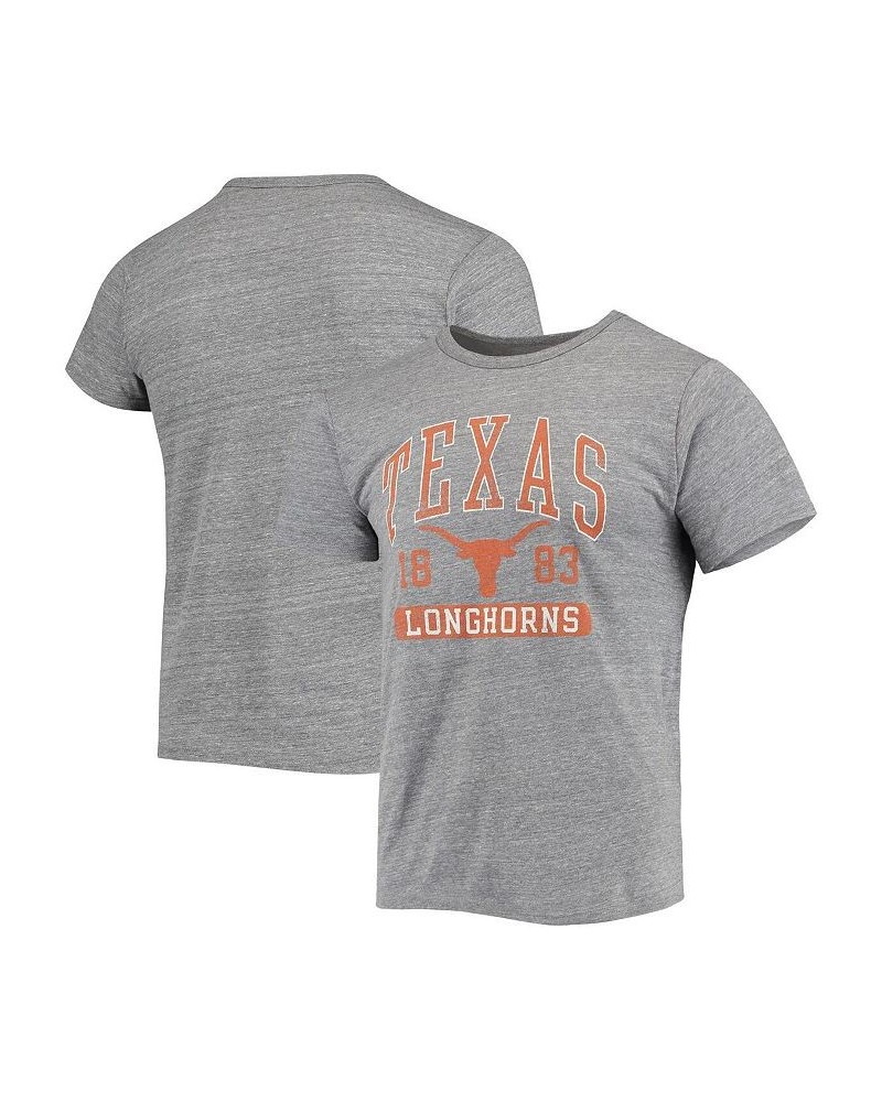 Men's Heathered Gray Texas Longhorns Volume Up Victory Falls Tri-Blend T-shirt $26.54 T-Shirts