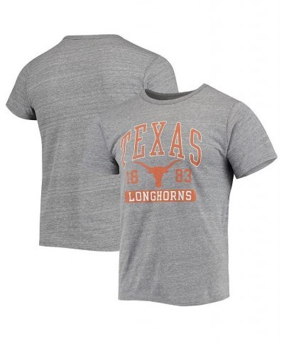 Men's Heathered Gray Texas Longhorns Volume Up Victory Falls Tri-Blend T-shirt $26.54 T-Shirts