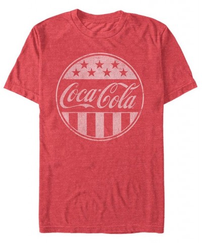 Men's Classic Stars and Stripes Logo Short Sleeve T- shirt Red $16.80 T-Shirts