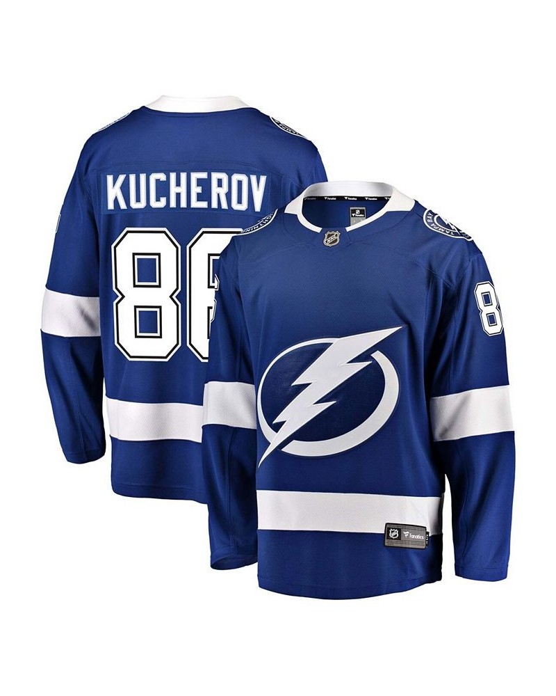 Men's Nikita Kucherov Blue Tampa Bay Lightning Home Breakaway Player Jersey $57.81 Jersey