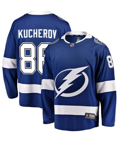 Men's Nikita Kucherov Blue Tampa Bay Lightning Home Breakaway Player Jersey $57.81 Jersey